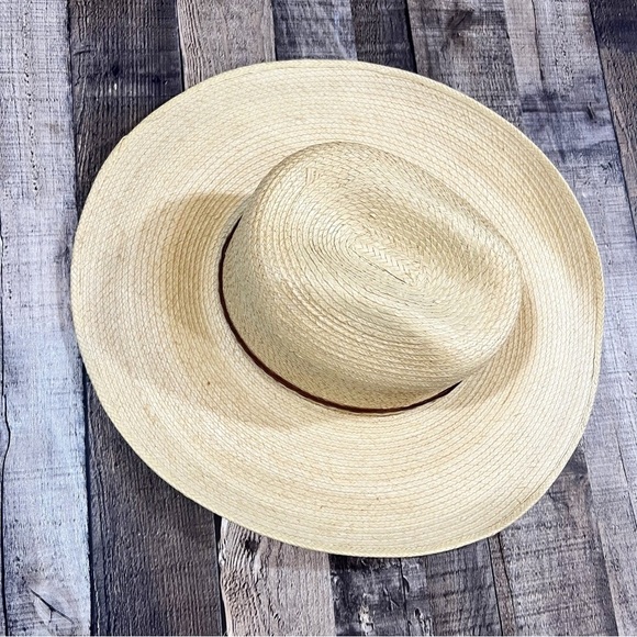 Alamo Hats Western Cowboy Tan Iron Weave Straw Hat - Picture 2 of 8